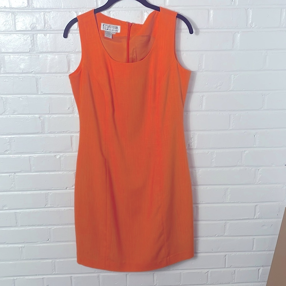 Atrium Vintage‎ orange dress circa 2000, size 6.